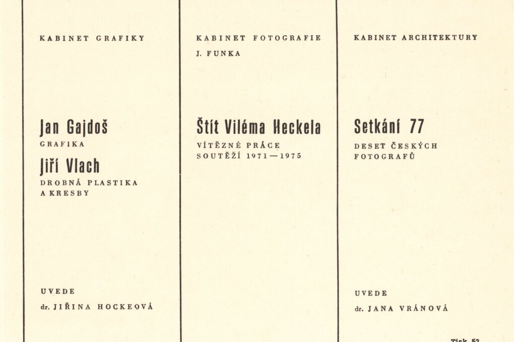 Jan Gajdoš – grafika, Jiří Vlach – drobná plastika a&nbsp;kresby